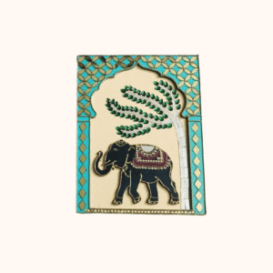 Elephant Mirror Work Wall Décor