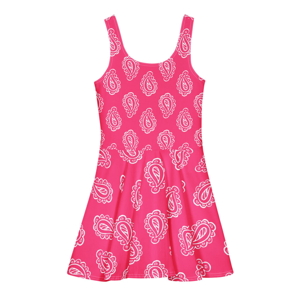 pastel pink cotton skater dress