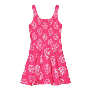 pastel pink cotton skater dress
