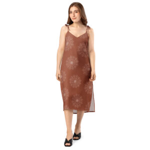 tie strap midi dress