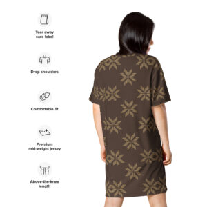 Dark Taupe Oversized T-shirt Dress