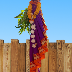 Kids Clothing instant ready made gudi saree for gudi padwa decoration